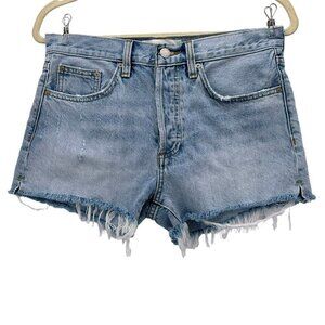 Aritzia Denim Forum The Yoko Short Organic Cotton Button Fly Jean Shorts 27